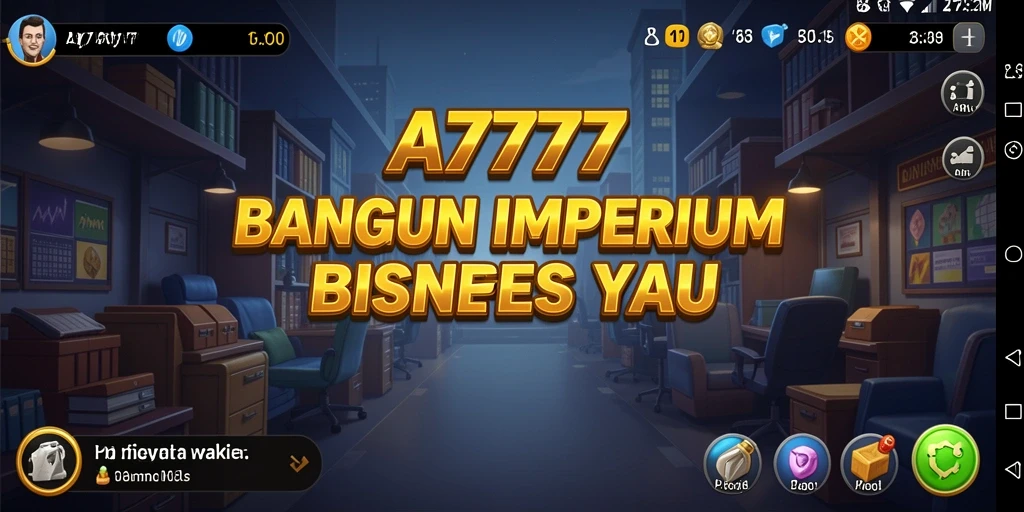 Tampilan gameplay menarik dari A7777 yang menunjukkan simulasi bisnis.