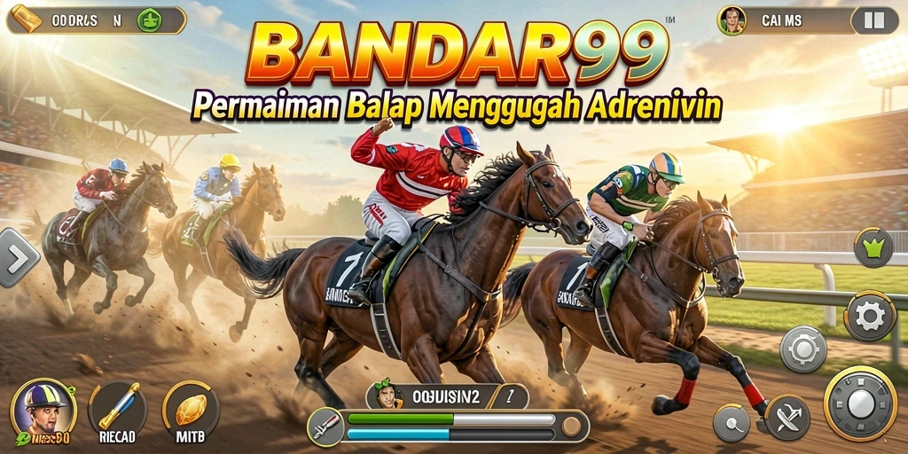 Tampilan in-game dari BANDAR99 yang menunjukkan aksi balap seru.