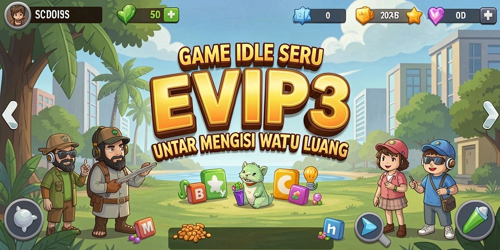 Screenshot gameplay EVIP3 menampilkan aksi seru dengan elemen Idle yang menenangkan.