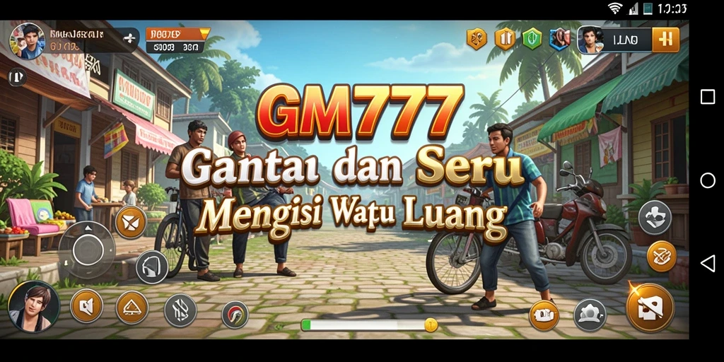 Tampilan gameplay GM777 yang seru dan penuh warna.