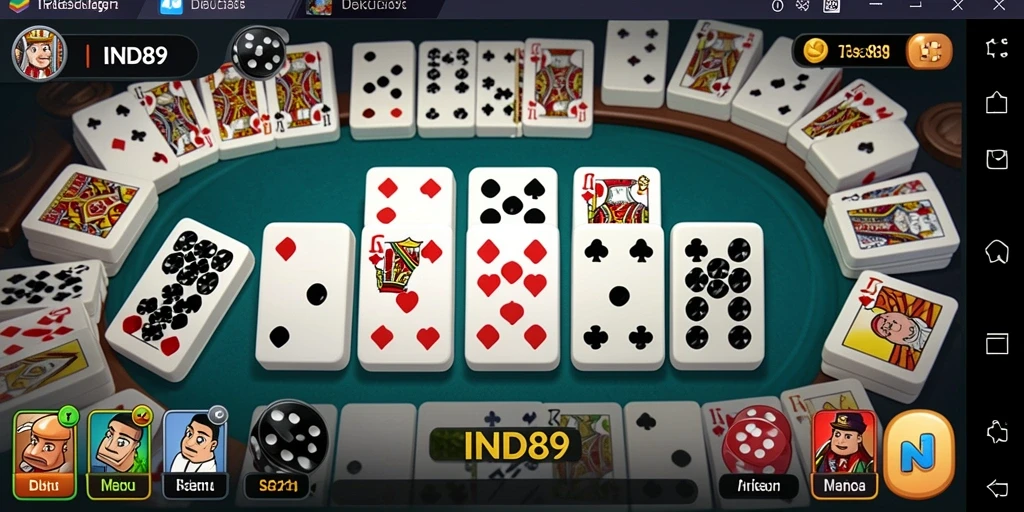 Screenshot gameplay menunjukkan keseruan bermain Domino.