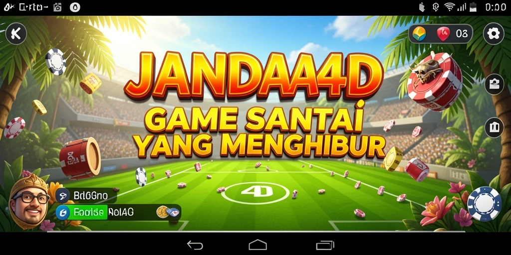Tampilan gameplay menarik dari JANDA4D yang ceria dan santai.
