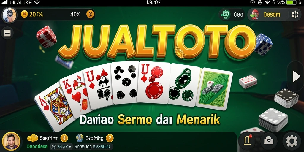 Gameplay seru JUALTOTO dalam permainan Domino yang menarik.