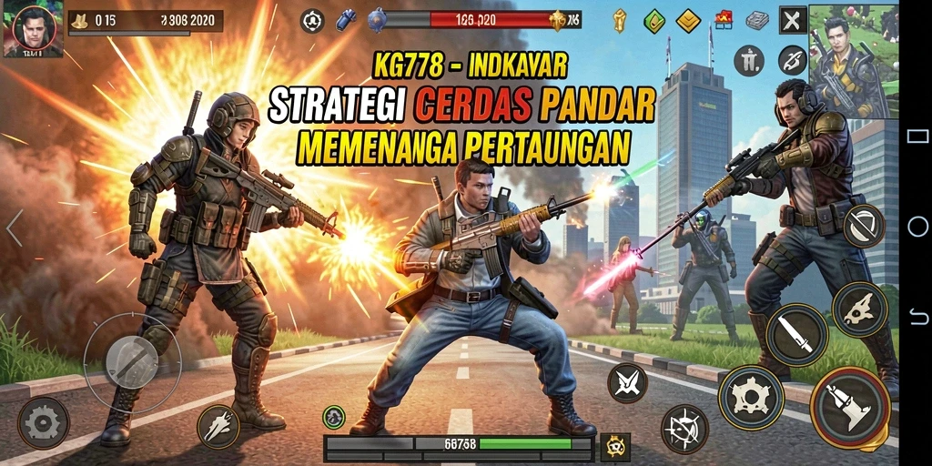 Tampilan gameplay menarik dari pertempuran strategi di KG778.