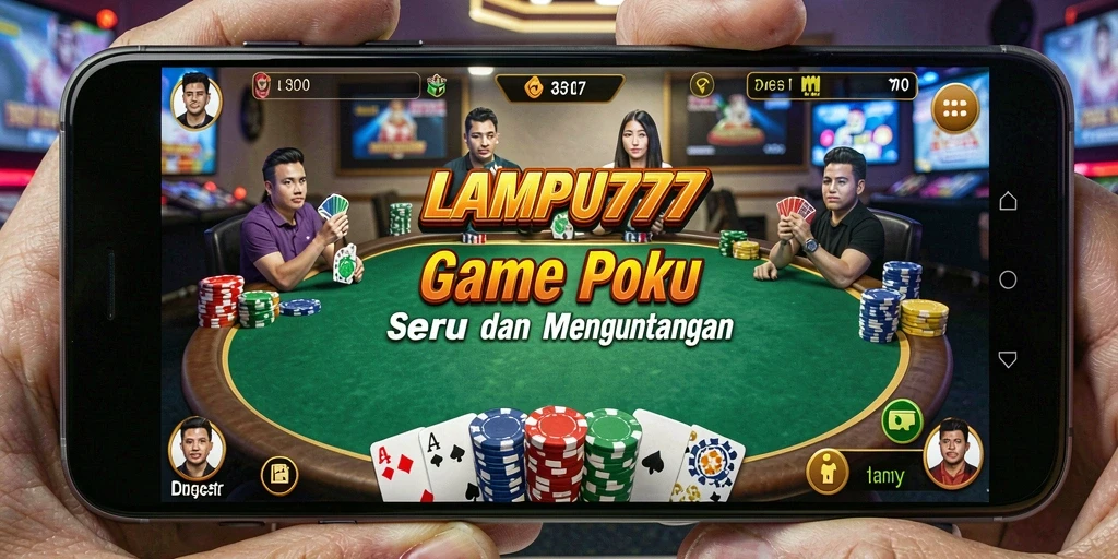 Tangkapan layar utama permainan poker LAMPU777 yang menarik dan seru.