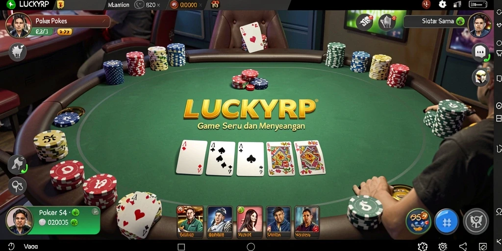 Tampilan menarik dari gameplay Poker di LUCKYRP.