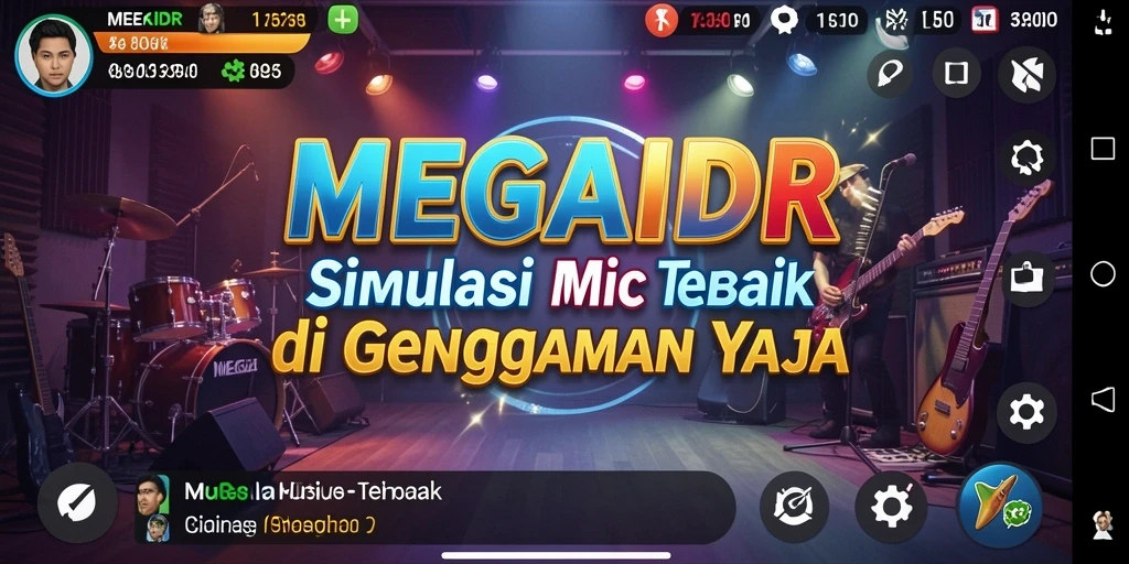 Tampilan menarik dari gameplay MEGAIDR yang menghadirkan musik dan interaksi.