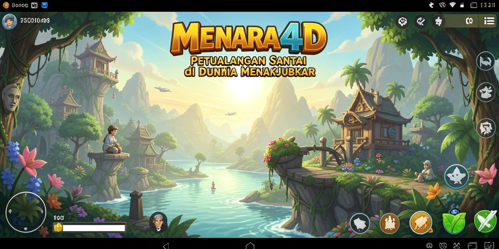 Tampilan menarik dari gameplay MENARA4D yang penuh warna.