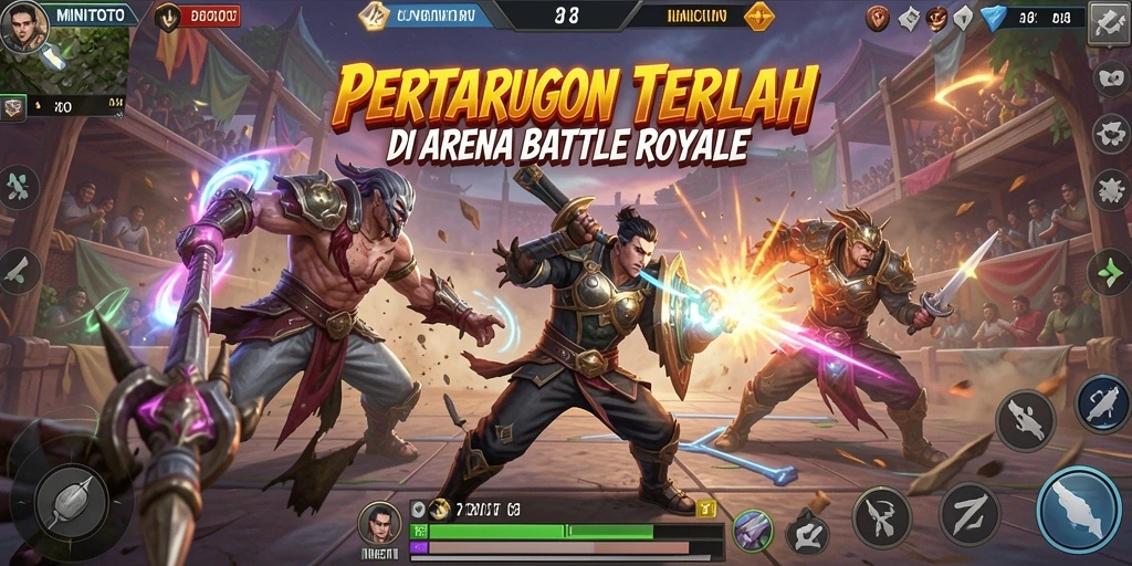 Gameplay seru di arena Battle Royale MINITOTO.