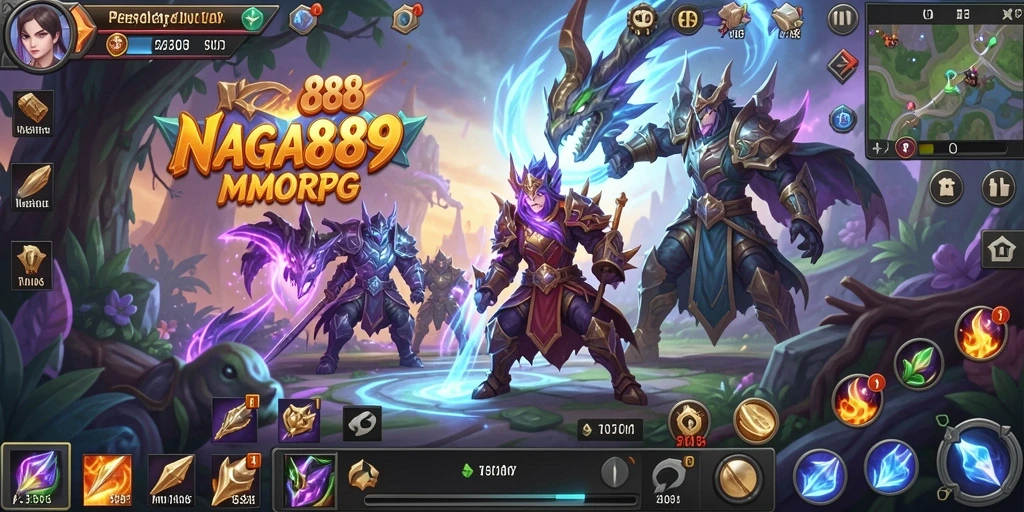 Tangkapan layar gameplay NAGA889 yang menakjubkan dalam dunia MMORPG.