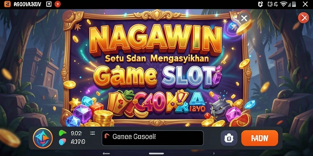 Tampilan gameplay NAGAWIN yang mendebarkan dengan berbagai tema slot.