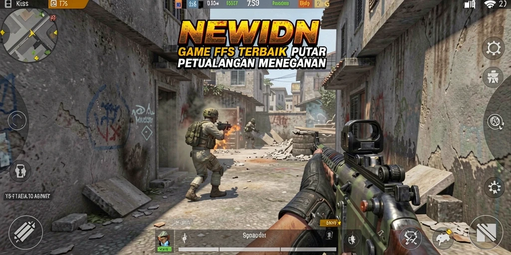 Tangkapan layar permainan <strong>NEWIDN</strong> yang menampilkan aksi seru dalam game FPS.