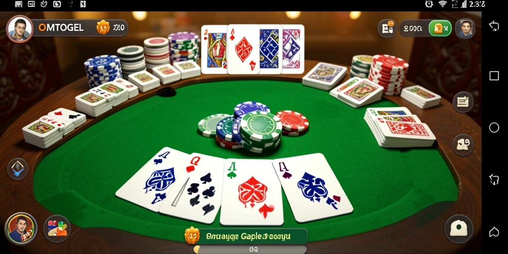 Tampilan gameplay Gaple yang seru dan interaktif di OMTOGEL.