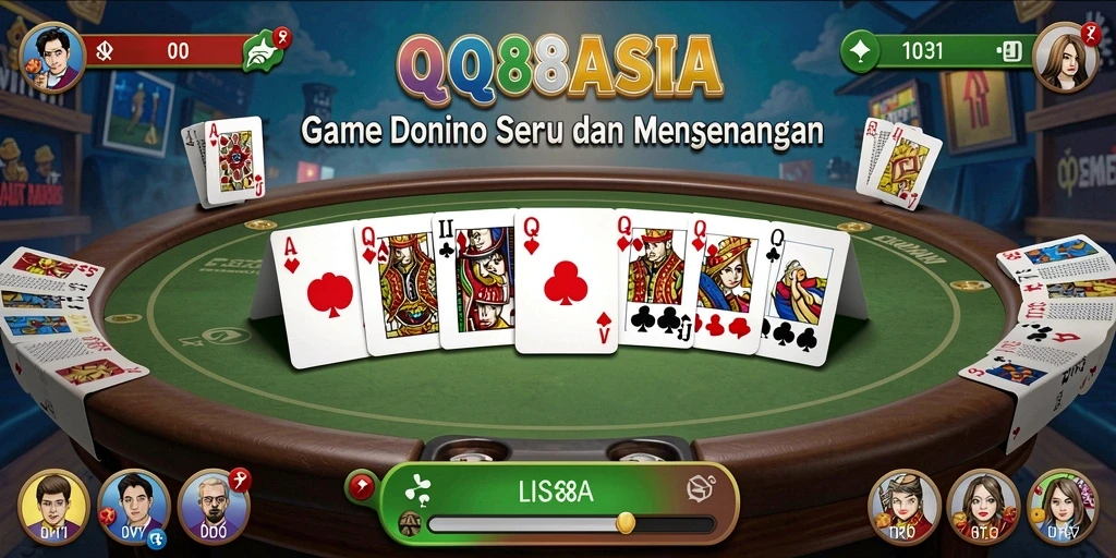 Tampilan gameplay seru di QQ88ASIA dengan teman-teman.