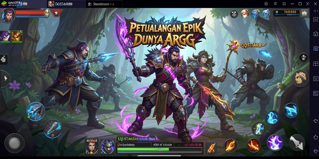 Tampilan menarik gameplay QQSTAR88 dengan aksi pertarungan ARPG yang seru.