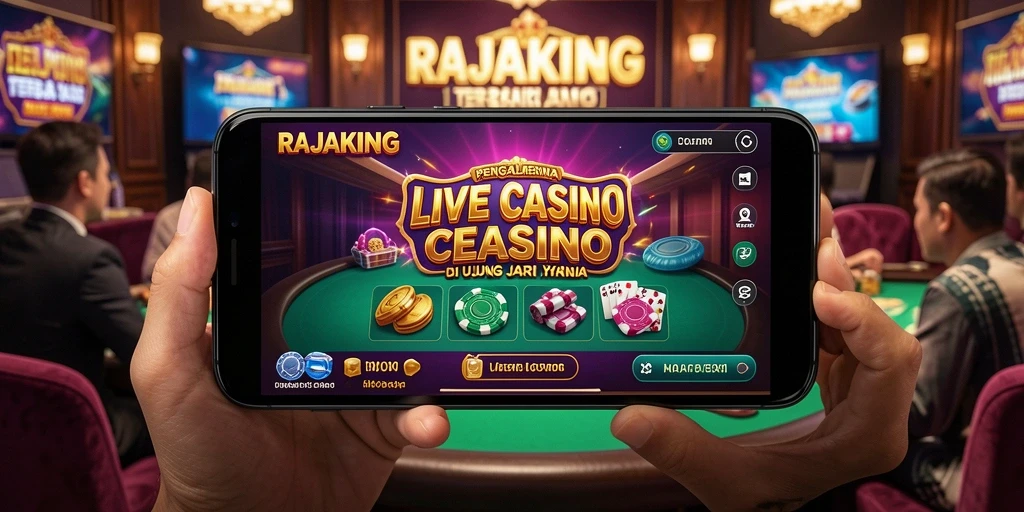 Tangkapan layar gameplay Live Casino RAJAKING yang interaktif dan mendebarkan.