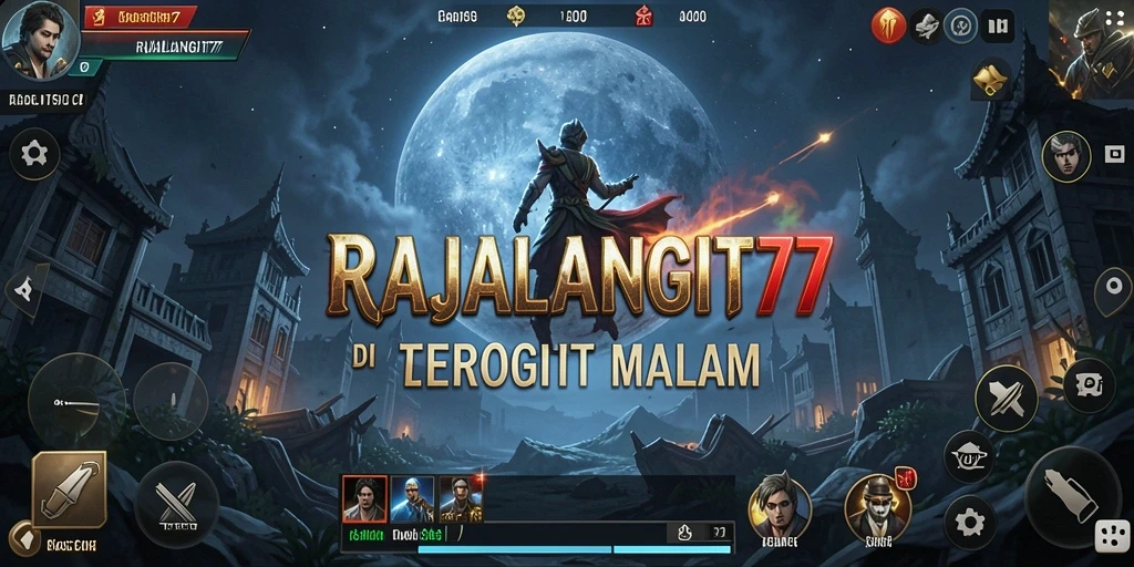 Screenshot gameplay menampilkan suasana menyeramkan dan karakter mengerikan di RAJALANGIT77.