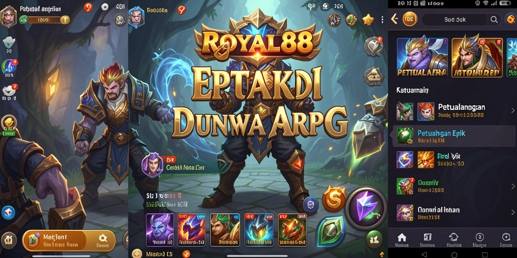 Tampilan gameplay epik dalam petualangan ARPG ROYAL88.