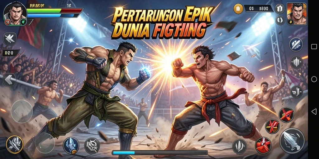 Tampilan gameplay pertarungan seru di RR89 dengan aksi yang mendebarkan.