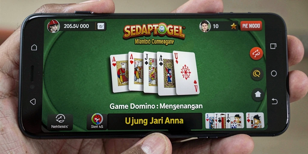 Screenshot gameplay SEDAPTOGEL menampilkan aksi seru permainan domino.
