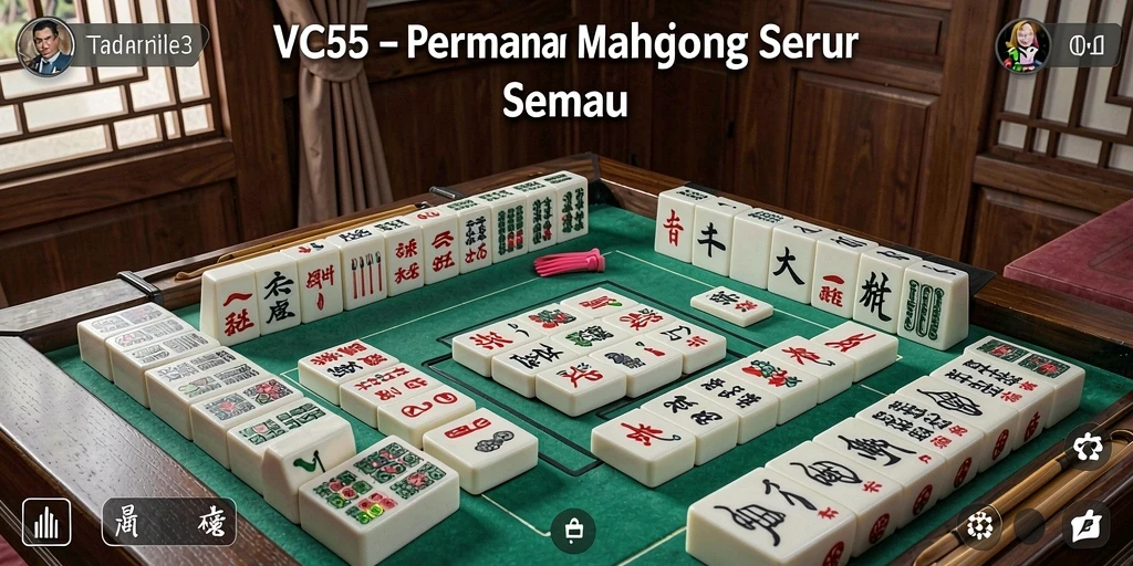 Gameplay Mahjong seru dan menantang di VC55.