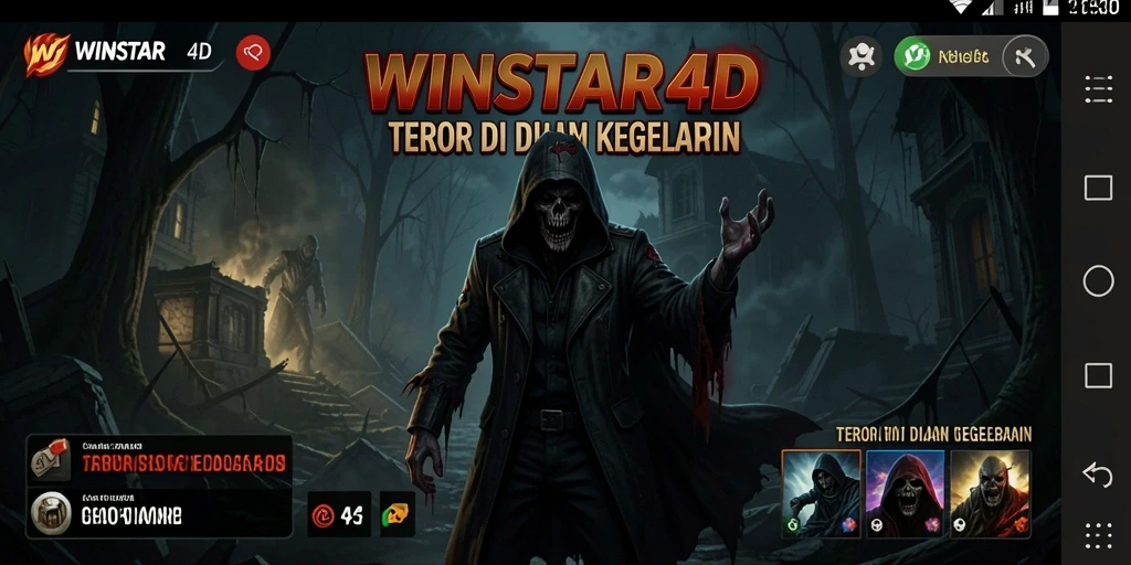 Screenshot gameplay <strong>WINSTAR4D</strong> menampilkan suasana mencekam dan grafis yang mengagumkan.